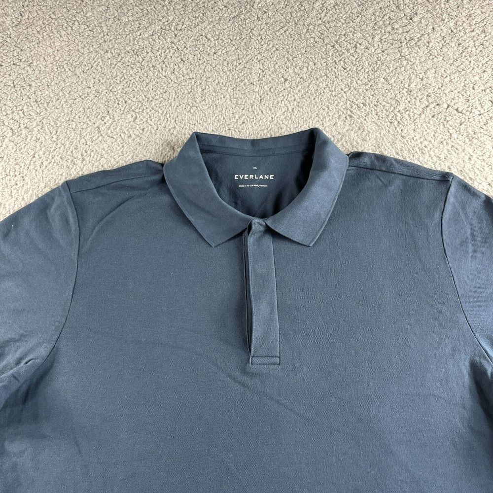 NEW Everlane Polo Shirt Mens 2XL XXL Blue‎ Modern Golf Casual Outdoor Stretch
